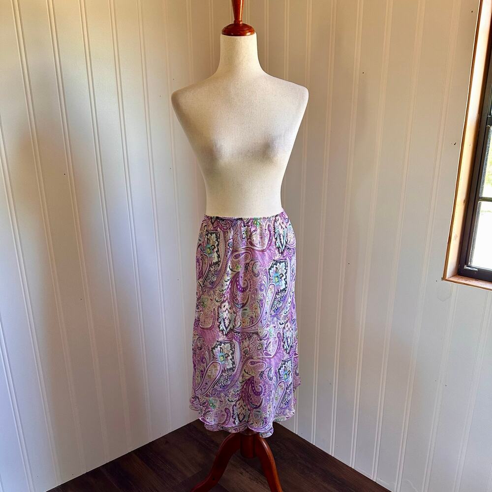 Vintage 90s/Y2K Fairy Purple Midi Skirt S